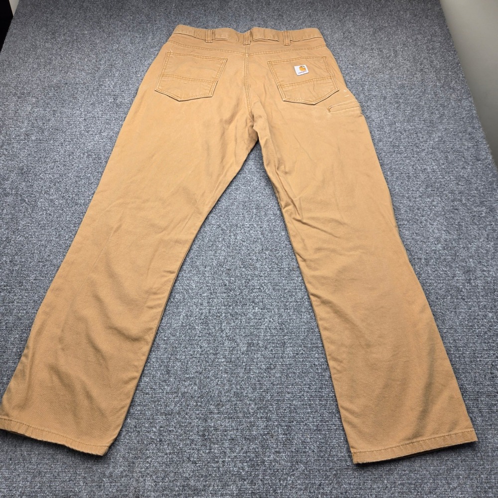 Carhartt Mens Rugged Flex Relaxed Fit Canvas Work Pants Brown 33x32 102517-918 - Picture 6 of 8